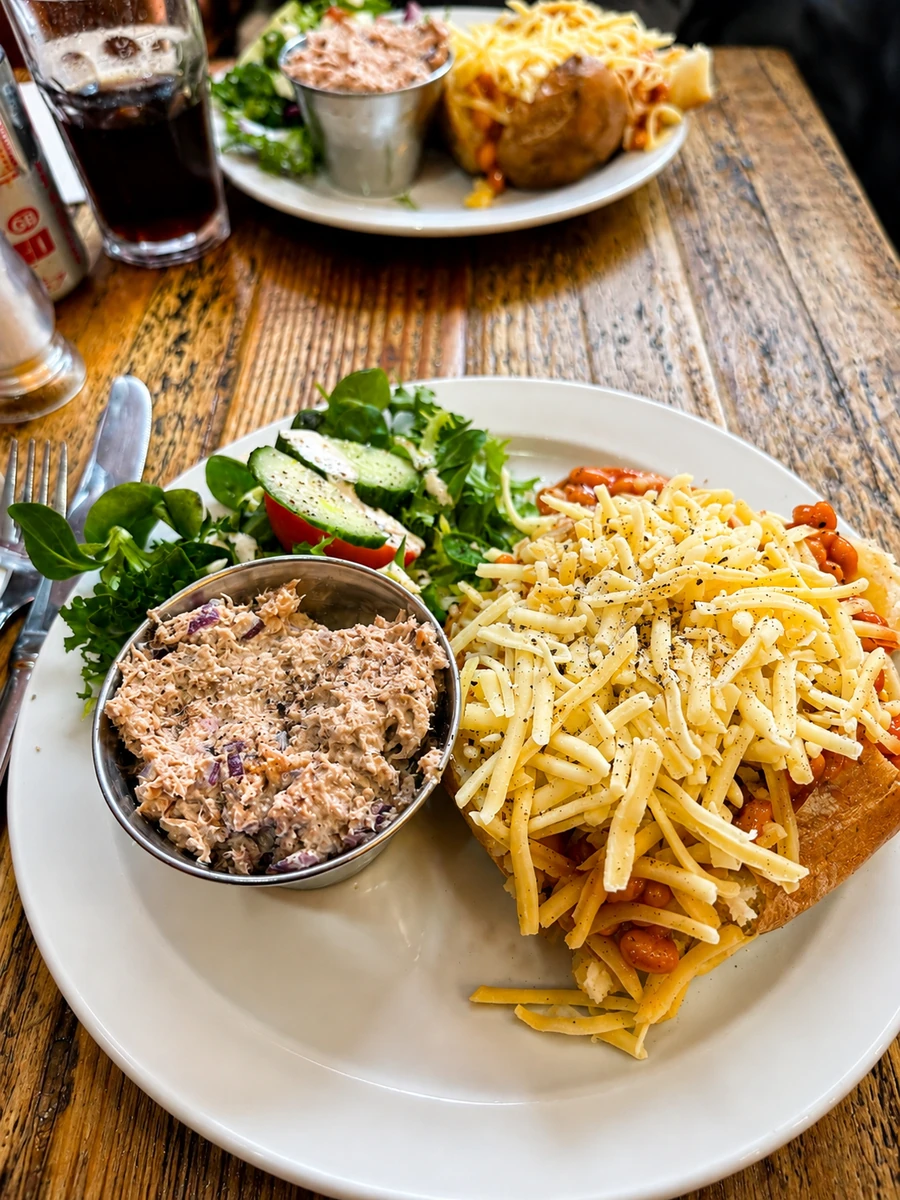 A freshly prepared lunch plate at Cafe on the Cop